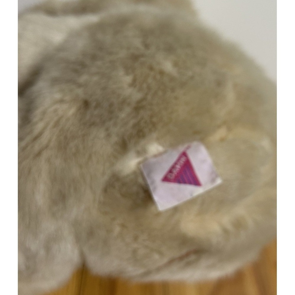 VTG Dakin Soft Teddy Bear Stuffed Animal Plush Pet Toy Beige Pink 1991 - Picture 5 of 6